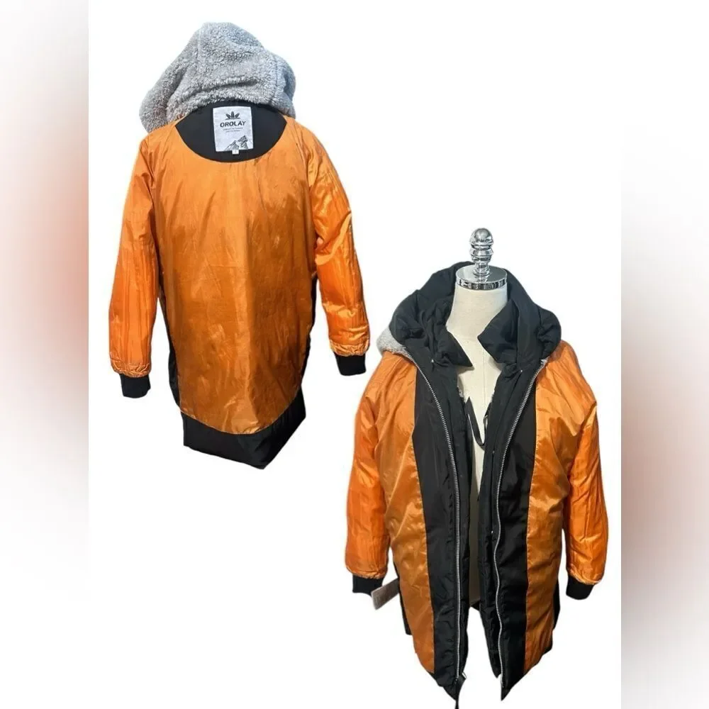 Orolay Winter Snow Insulated Thickened Down Feather Jacket Parka Size Small